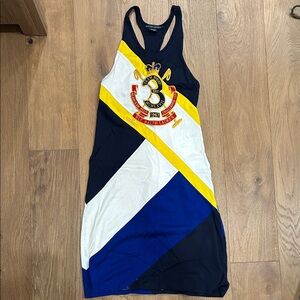 Ralph Lauren Navy and Yellow Dress. Size S